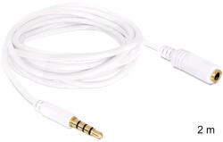 Delock Мини аудио удължителен кабел Jack Delock , 4-PIN, Бял, 2 м (DL84482) (DL84482)