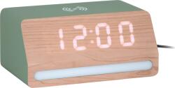 Karlsson Ceas deșteptător retro LED, cu încărcare wireless, verde (KA6078GR)