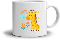  Fehér kerámia bögre 330ml képpel - zsiráf (HRNEK-90X82-BILY-74)