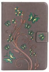  Pillangó PU bőr könyvtáska iPad mini, iPad mini 2, iPad mini 3 iPad minihez - szürke (10117992B)