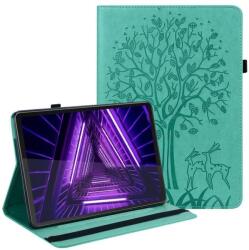 Lenovo Tab M10 Plus (3. generációs) - zöld színű, fa pozicionáló táblagép tok (101807511E)