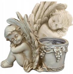 Real Garden Figura Virágtartó Kerti Virágtartó Szobor Angyal Jutalom Dekoráció (RC-K-2182)