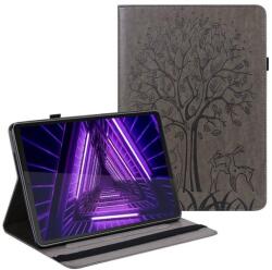 Lenovo Tab M10 Plus (3. generációs) - szürke, fa pozicionáló táblagép tok (101807511D)