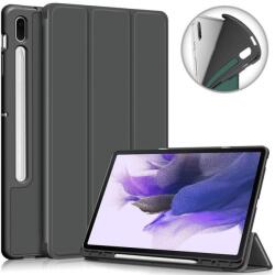  Intelligens állítható PU bőr tok tablethez Samsung Galaxy Tab S7 FE T736 - szürke (101236880D)