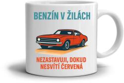  Fehér kerámia bögre 330ml képpel - benzin az ereidben (HRNEK-90X82-BILY-30)