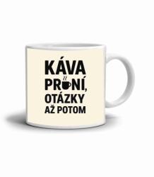  Fehér kerámia bögre 330ml képpel - kávé idézet 3 (HRNEK-90X82-BILY-3)