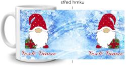  Fehér kerámia bögre 330ml képpel - Karácsonyi manók (HRNEK-90X82-BILY-536)