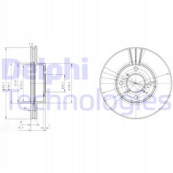 Delphi BG3341 féktárcsa (1db)