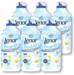 Lenor 6x Lenor Fresh Air Folyadék textilöblítéshez 86 mosás, Sensitive (8700216723244)