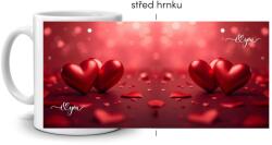  Fehér kerámia bögre 330ml képpel - szeretettel teli szív (HRNEK-90X82-BILY-447)