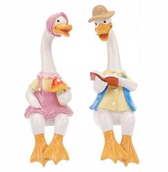 Real Garden Figura Kerti Figurák Dekoratív Kerti Dekoráció Pár Kacsa 2 db (RC-K-2192)