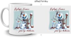  Fehér kerámia bögre 330ml képpel - olaf (HRNEK-90X82-BILY-453)