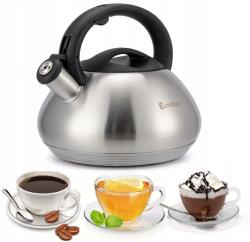 Elitehoff Acél Vízforraló Gázsíppal Indukciós 3, 0 L Elitehoff 5114 szatén (CZAJNIK STALOWY 3 L E-5114)