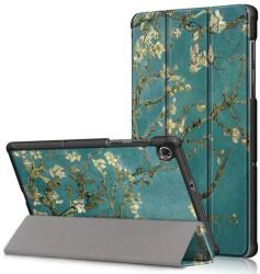  Patty intelligens pozicionáló tok Lenovo Tab M10 FHD Plus táblagéphez - fehér virágok (101803372C)