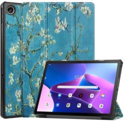  Patty okos pozicionáló táblagép tok Lenovo Tab M10 Plus (3rd Gen) - fehér virágok (101807453F)