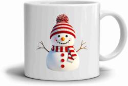  Fehér kerámia bögre 330ml képpel - aranyos hóember (HRNEK-90X82-BILY-277)