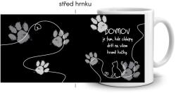  Fehér kerámia bögre 330ml képpel - macskaház (sötét téma) (HRNEK-90X82-BILY-368)