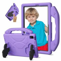  Tartós EVA hüvelykujjas tok markolattal Samsung Galaxy Tab A11+/Tab A9+ táblagéphez - lila (6602009475D)