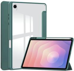  Tojás okos záródó tok fix hátlappal Samsung Galaxy Tab S11-hez - zöld (6602010137B)