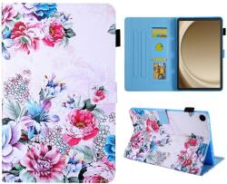  Stílusos, intelligens, záródó tok Samsung Galaxy Tab A11+/Tab A9+ - virágok (660204793M)