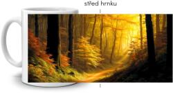  Fehér kerámia bögre 330ml képpel - őszi erdő (HRNEK-90X82-BILY-310)