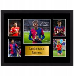 BELATONI Vászonkép Lamine Yamal Fc Barcelona Spanyolország poszter keretben autogram 30x20 cm (Yamal 30x20 cm)