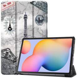  Patte pozícionálható táblagép tok Samsung Galaxy Tab S6 Lite 10.4 - eiffel torony (101226304A)