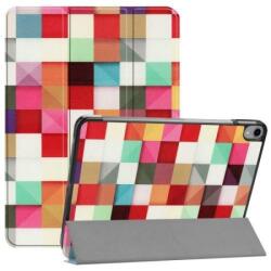  Mintás PU bőr tok Apple iPad Pro 11 készülékhez - színes háromszögek (101114324D)