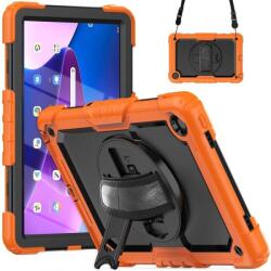  Hibrid táblagép tok kéztartóval és vállpánttal Lenovo Tab M10 Plus (3rd Gen) - narancssárga (660200811B)