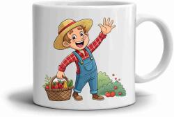  Fehér kerámia bögre 330ml képpel - gazda (HRNEK-90X82-BILY-249)