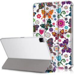  Patte intelligens állítható tok iPad Pro 12.9 (2020/21/22) - pillangók és virágok (101126405D)
