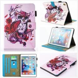  Charmi PU bőr tok iPad Pro 9.7 készülékhez - bagoly és szívek (10117594F)