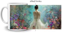  Fehér kerámia bögre 330ml képpel - álmok kertje (HRNEK-90X82-BILY-308)