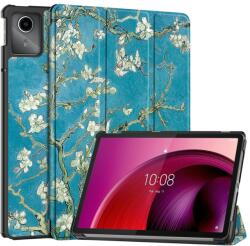  Nyomtatás intelligens záró tok Lenovo Tab M11/Tab K11 - fehér virágok (660204847E)