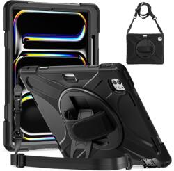  Strap Tartós hibrid borító pánttal iPad Pro 13 (2024) - Fekete (6602006776A)