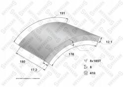 Stellox Fékbetét Szegecsekkel 19487/19495 18.3-13.1(410X183) Man, Mb