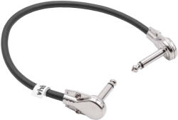 VHBW Gitárkábel 6, 35 mm Jack Dugó - 15 cm, Lapos, Fekete / Ezüst