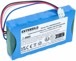 VHBW Fűnyíró Akkumulátor 1920726 - 3400 mAh 18 V Li-Ion