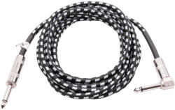 VHBW Gitár Audio Kábel - 6, 35 mm Audio Aljzathoz kompatibilis, 3 m, Egyenes Szögletes, Fonott