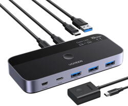 UGREEN Switch Switch 2In 4Out, Type-C, 3x USB, 10Gbps - Ugreen CM691 (45784) - Black (CM691)