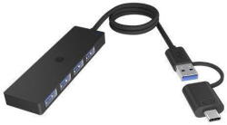 RaidSonic Docking Station Icy Box Hub ICY BOX IB-HUB1424-C3, 4-Port USB Tip-A, conector Tip-C/A (61060)