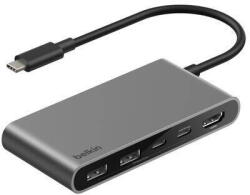 Belkin Docking Station BELKIN Hub USB-C Belkin Connect 5-Port, 2xUSB-A, 2xUSB-C, 1xHDMI, gri, 302290 (AVC022HQSGY)