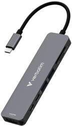 Verbatim Docking Station VERBATIM Hub Verbatim HDMI/USB-C 3.2 cu 2x USB-A si cititor SD/microSD, 123.2x29.7x11mm, aluminiu (32158)