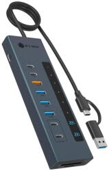 RaidSonic Docking Station Icy Box IB-HUB1742CR-C2PD 11-in-1 HUB mit PD & Cardreader (61159)