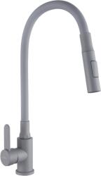 INVENA DALIS ECO mosogató csaptelep flexibilis kifolyóval, matt szürke BZ-64-005-L (BZ-64-005-L)