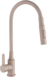 INVENA DALIS ECO mosogató csaptelep flexibilis kifolyóval, matt bézs BZ-64-003-L (BZ-64-003-L)