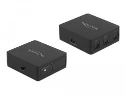 Delock S/PDIF TOSLINK kapcsolat 1 bemenettel és 3 kimenettel USB tápellátással (63397) (63397) - dstore
