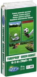 VIANO TurfProf Greenboost szerves gyeptrágya 16+3+8+2MgO+1Fe 2-3 hó 25 kg