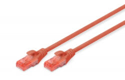 ASSMANN Patch Cord Digitus by Assmann DK-1617-005/R U/UTP Cat6 0.5m Red (DK-1617-005/R)