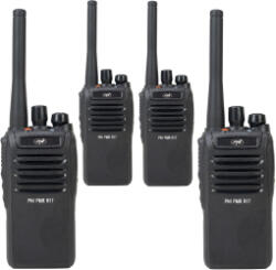 PNI Kit 4 statii radio portabile PNI PMR R17 446MHz 0.5W 16 canale PMR si tonuri 50 CTCSS si 104 DCS programabila Li-Ion 2200 mAh IP68 (pni-r17-4) Statii radio